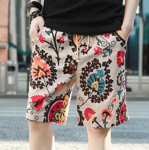 Herren Florale Leinen Shorts - Amazing Mall