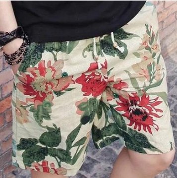 Herren Florale Leinen Shorts - Amazing Mall