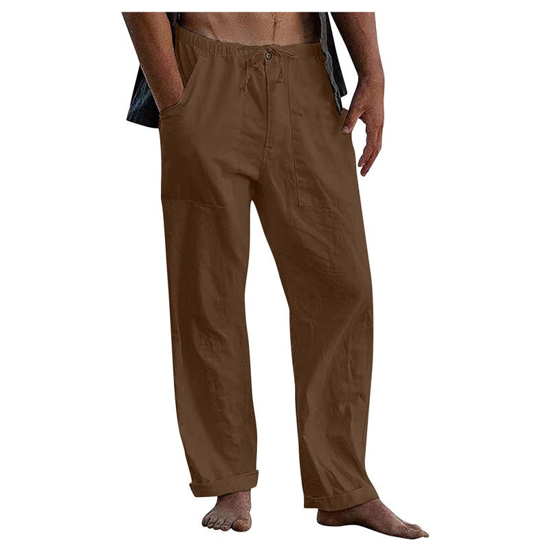 Herren Leinen Hose mit Kordelzug - Amazing Mall