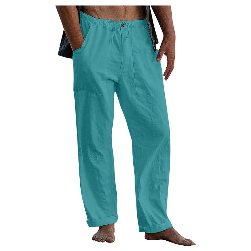 Herren Leinen Hose mit Kordelzug - Amazing Mall