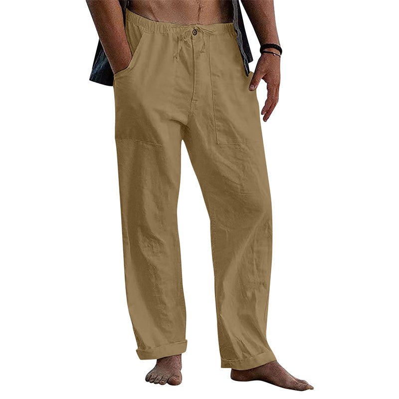 Herren Leinen Hose mit Kordelzug - Amazing Mall