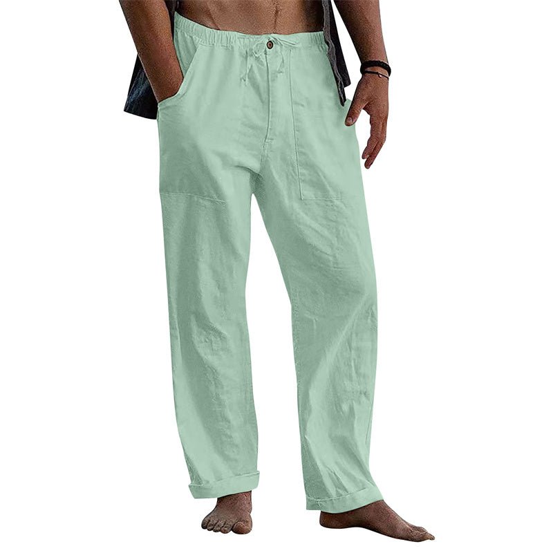 Herren Leinen Hose mit Kordelzug - Amazing Mall