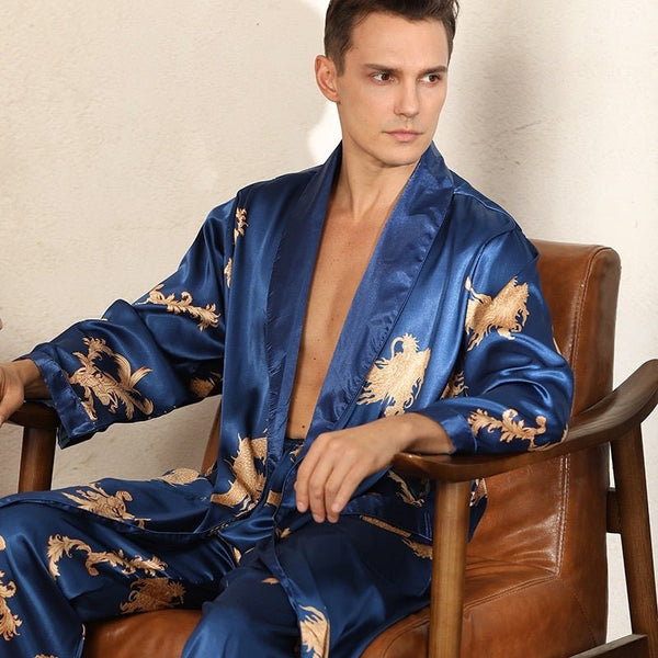 Herren Luxus Seiden Pyjama - Amazing Mall