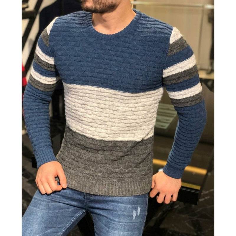 Herren Pullover farbig gestreift - Amazing Mall