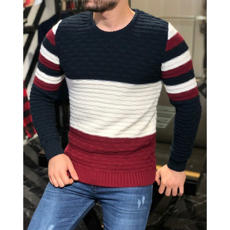 Herren Pullover farbig gestreift - Amazing Mall