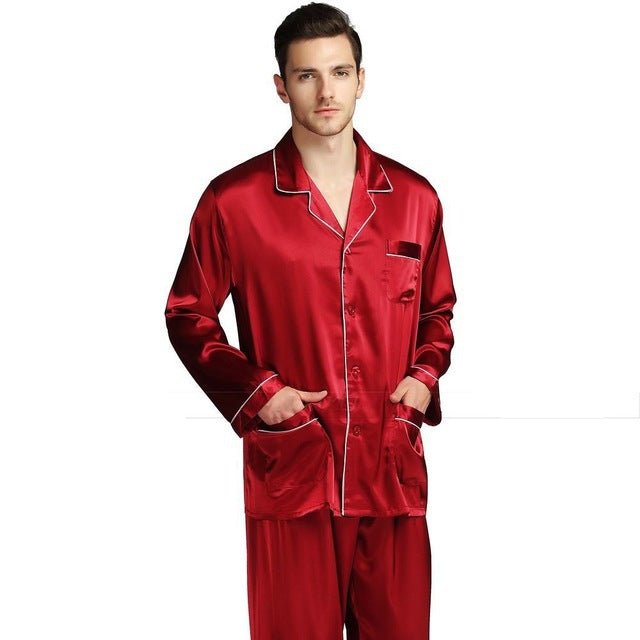 Herren Seiden Pyjama - Amazing Mall