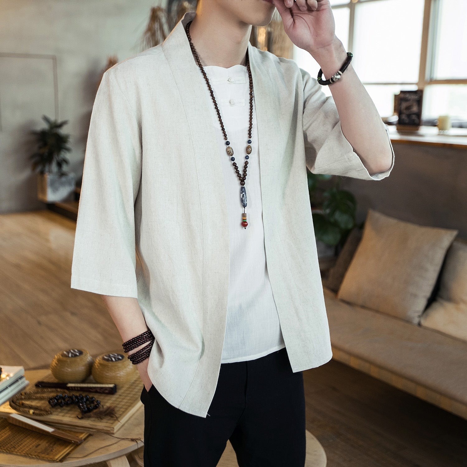 Herren Sommer Hemd im Chinesischen Stil - Amazing Mall
