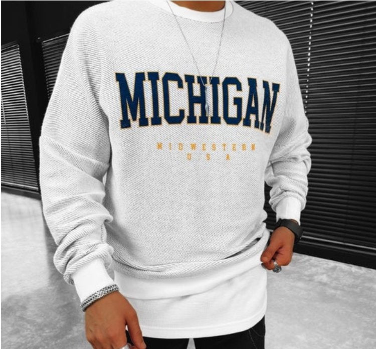 Herren Sweatshirt mit Rundhalsausschnitt - Amazing Mall