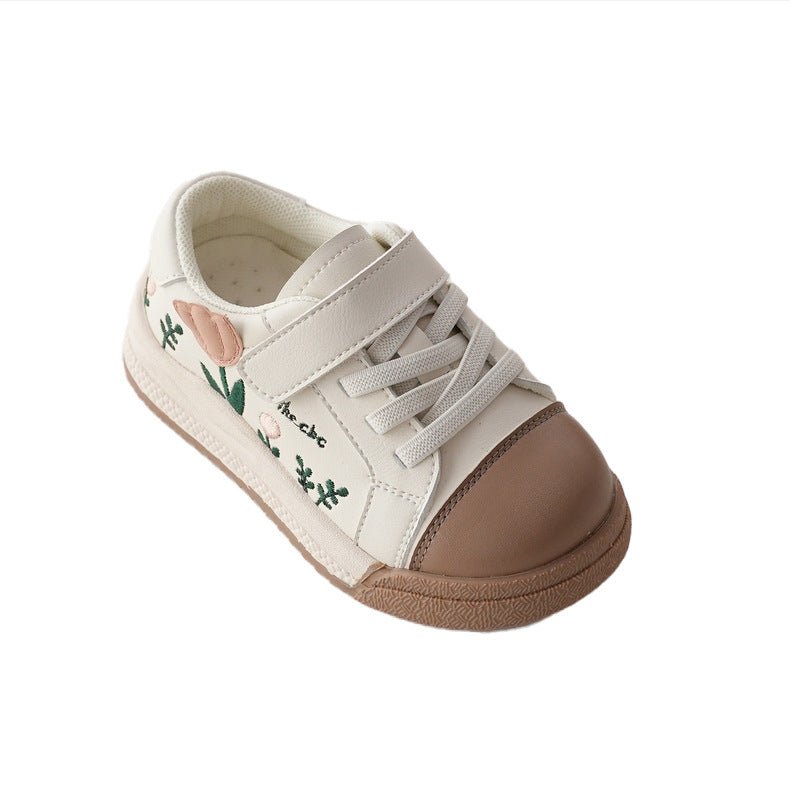 Mädchen Retro Sneakers mit gestickten Blumen - Amazing Mall