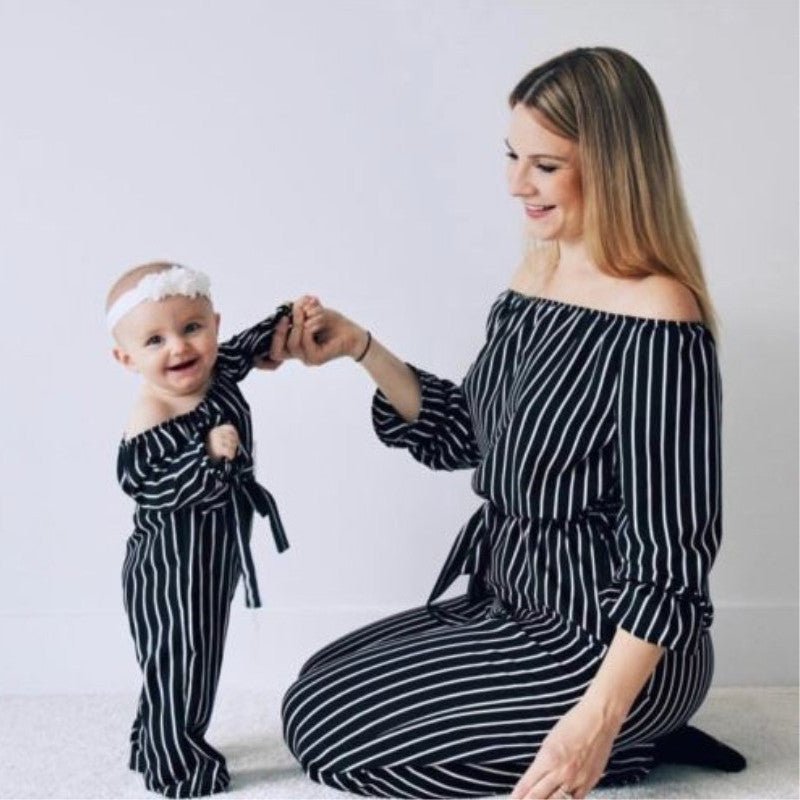 Partnerlook Jumpsuit Outfit Mama & Tochter