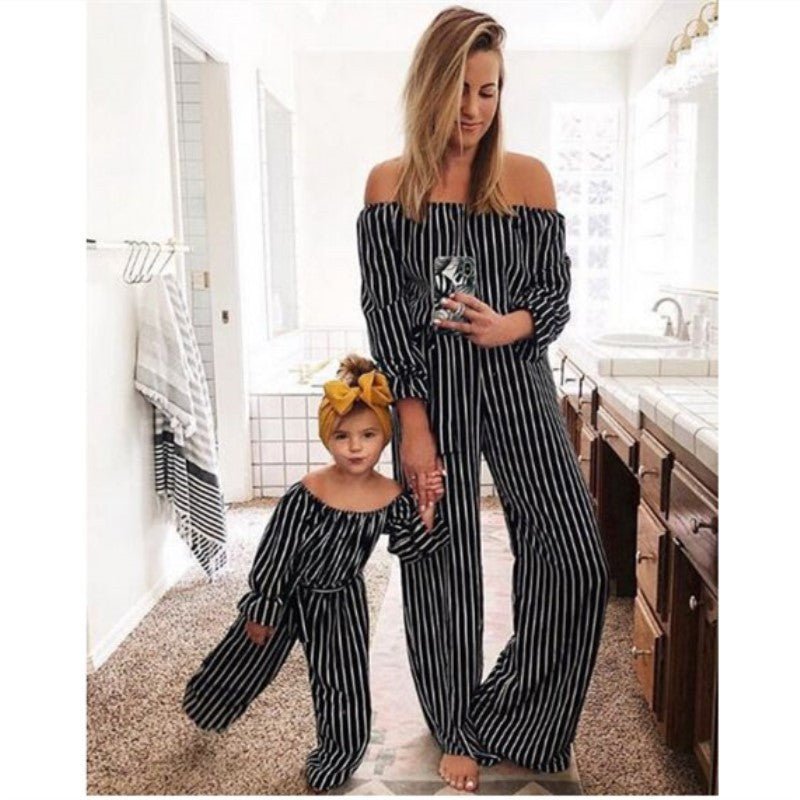 Partnerlook Jumpsuit Outfit Mama & Tochter