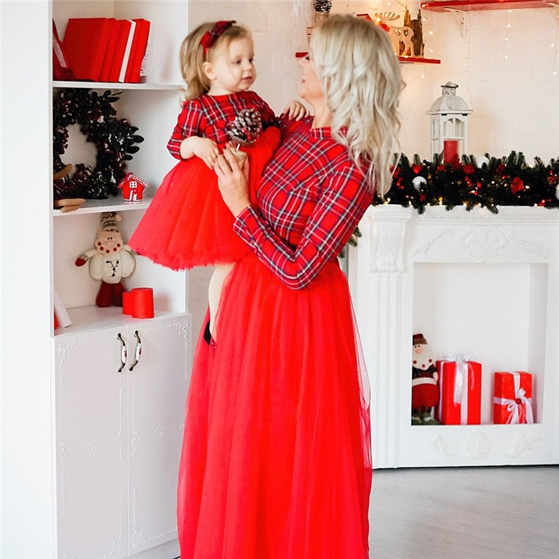 Partnerlook Kleid Weihnachten Mama & Tochter - Amazing Mall