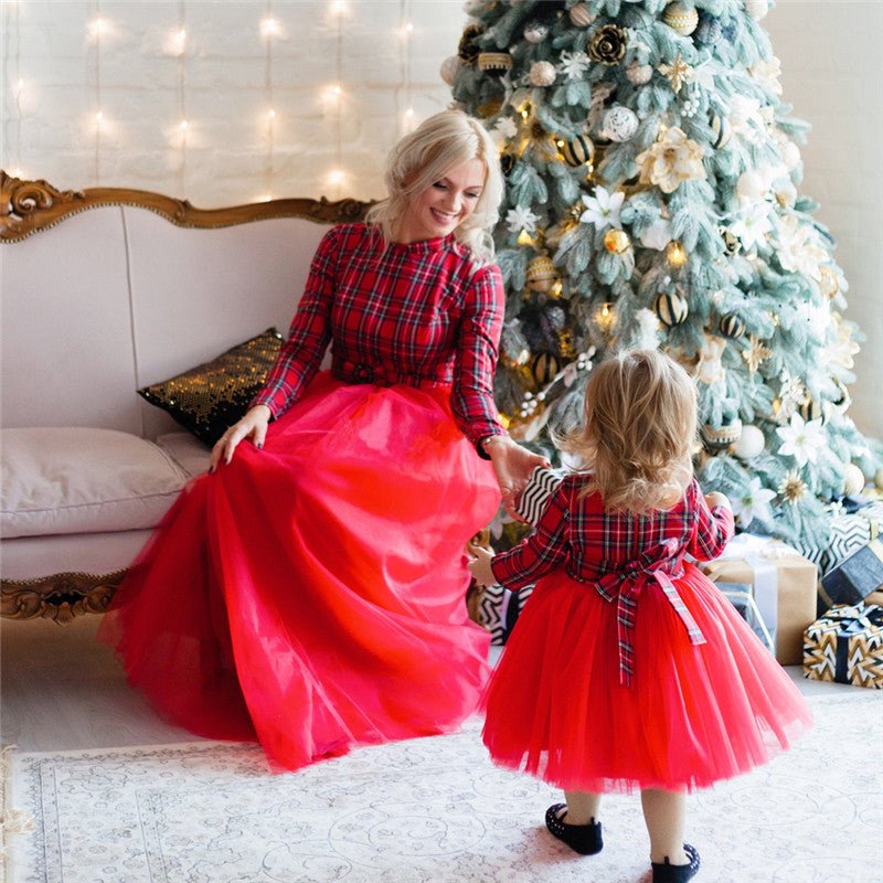Partnerlook Kleid Weihnachten Mama & Tochter - Amazing Mall