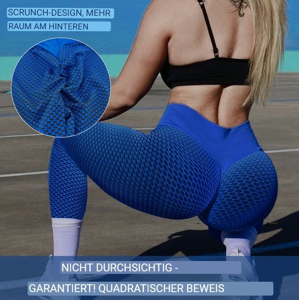 Tik Tok Damen High Waist Leggings Workout Yoga Sport Loungwear blau - Amazing Mall